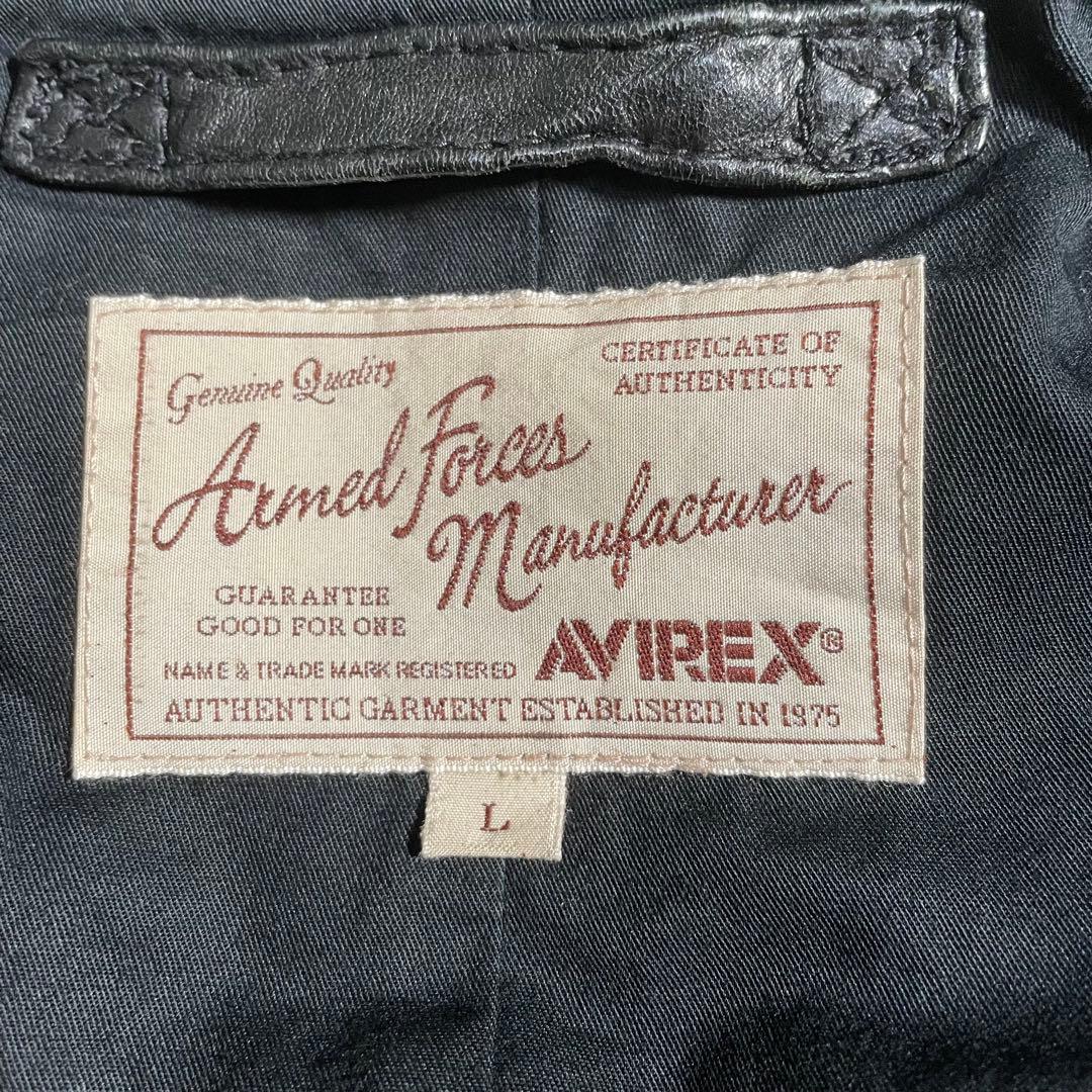 AVIREX レザージャケット アビレックス ラムレザー アーミージャケット