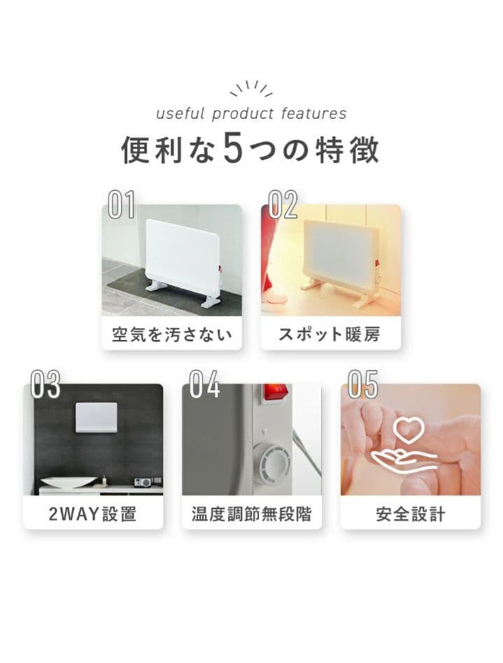 新品未使用　パネルヒーター　スリーアップ　グレージュ