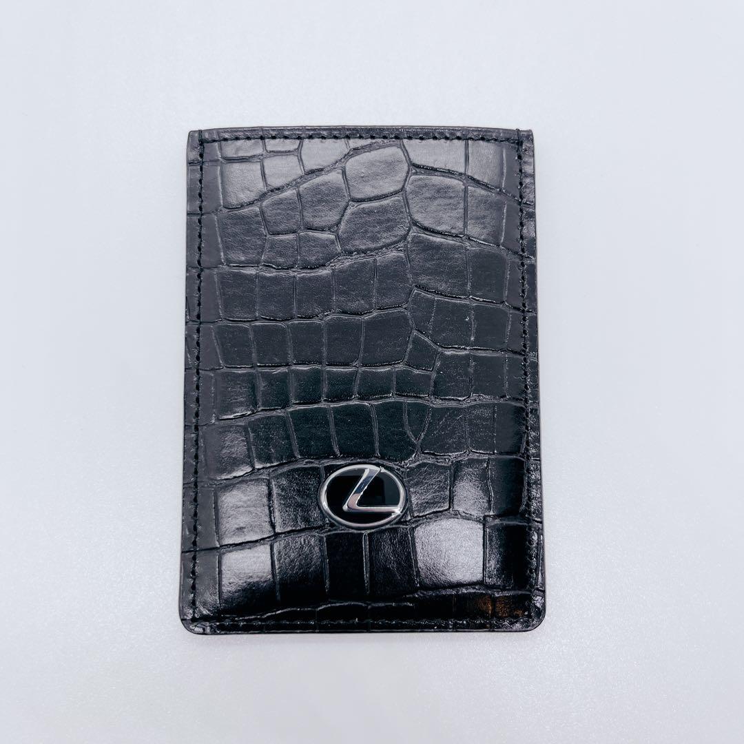 【未使用級】LEXUS 純正カードキーケース クロコ型押し ブラック