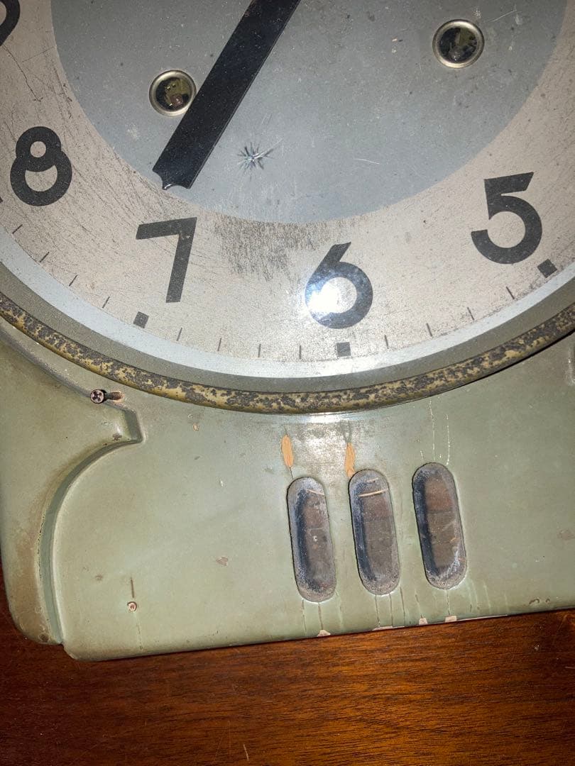 (レア) 堀田時計　当時物　モダンレトロデザインのオシャレな柱時計です。