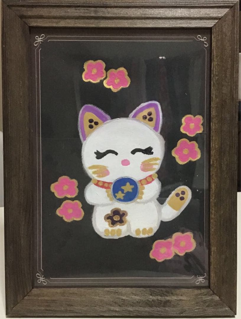 オリジナル ハンドメイド 絵 夢見るねこさん