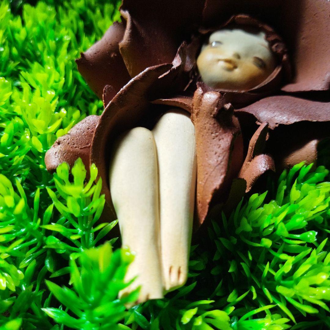 【陶器人形】創作人形作家　竹内祥子様の作品　森の精