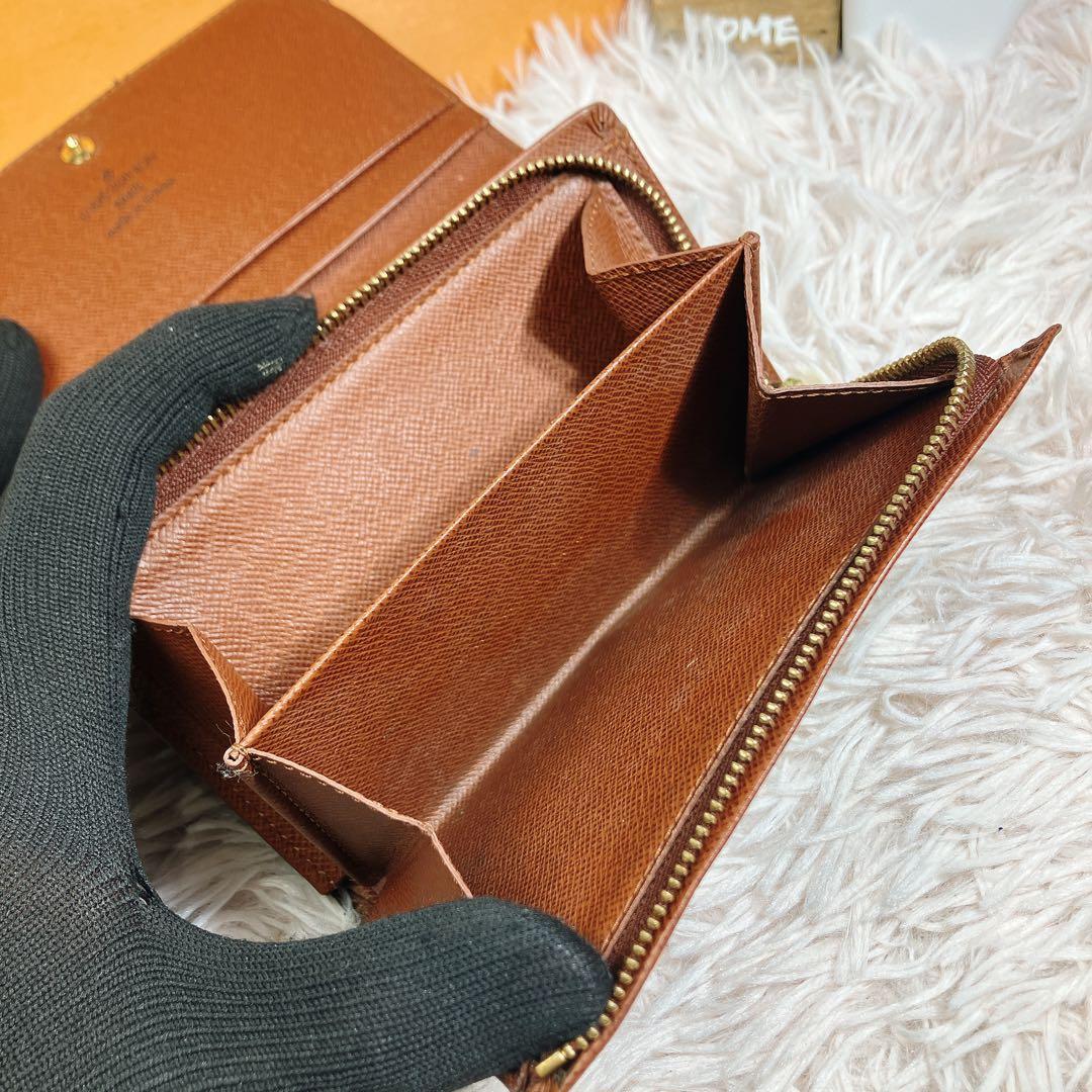 美品 ルイヴィトン モノグラム ポルトフォイ トレゾール 財布 即日発送 L字