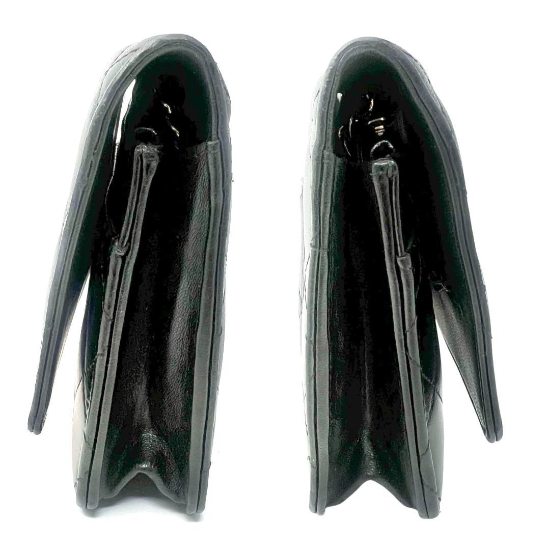 CHANEL シャネル ラムスキン マトラッセ チェーンウォレット 長財布