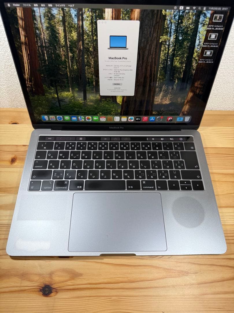 Apple MacBook Pro 13インチ 2019 i7/16GB/250