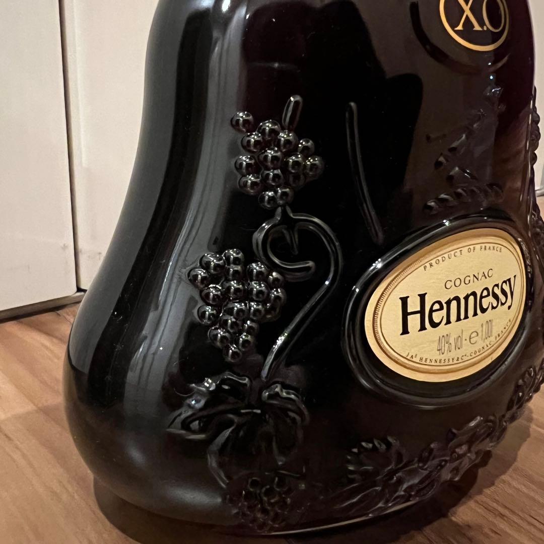 ヘネシー X.O ブランデー 金キャップ クリアボトル 1000ml 箱あり