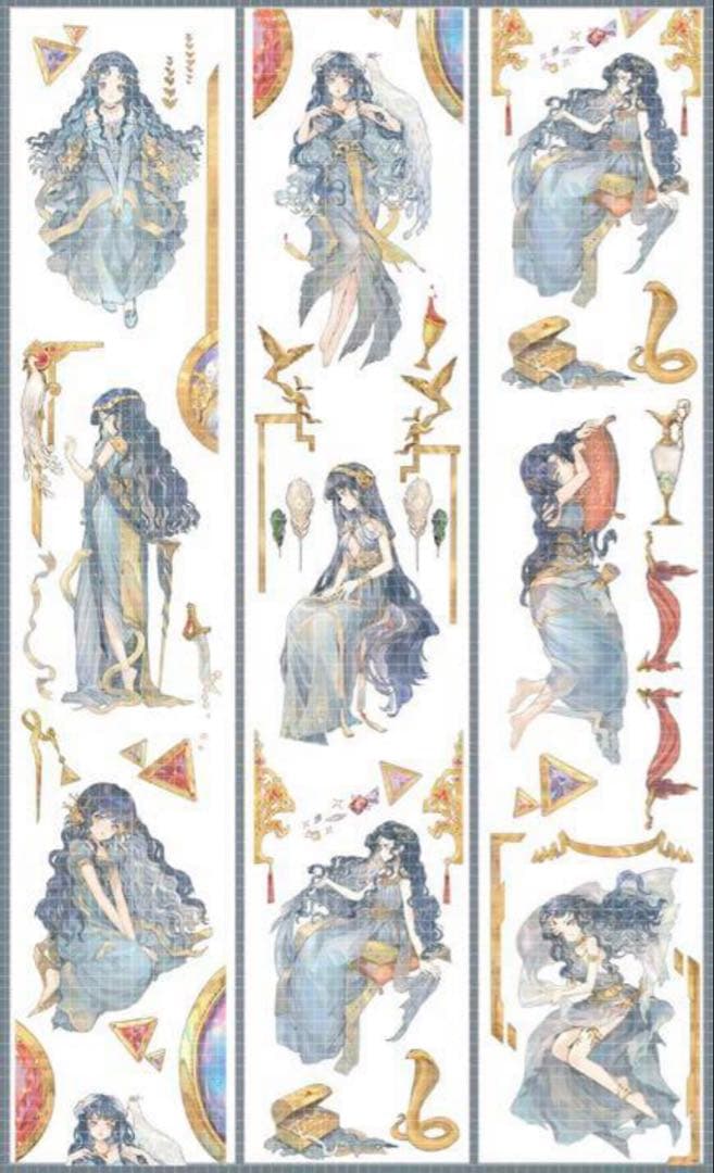 《在庫処分セール》海外　人物　マスキングテープ　墨魚 ホロ　11点