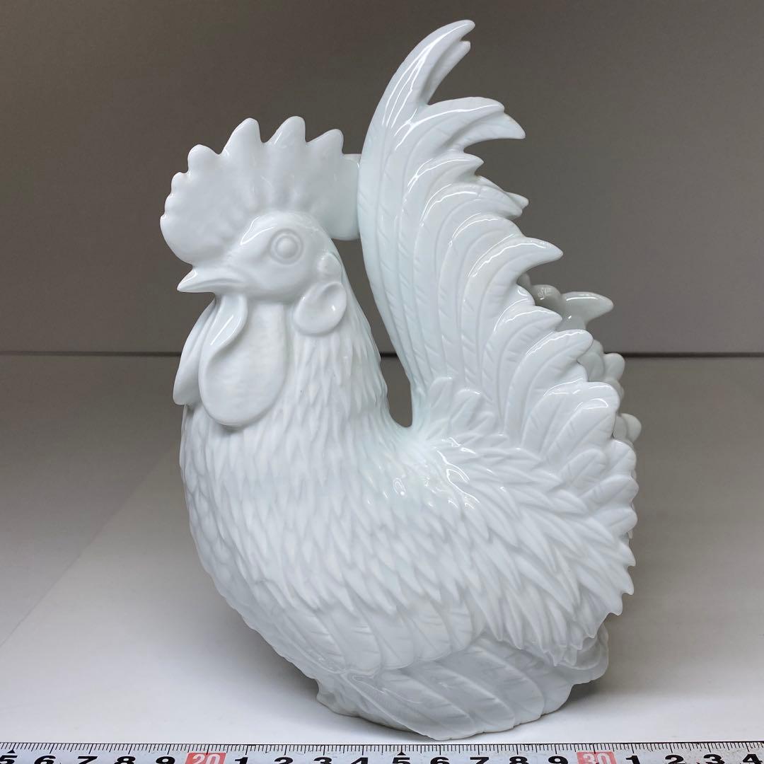十二代 酒井田柿右衛門 鶏置物 H20cm 東キ7-1206☆1F トヒニト