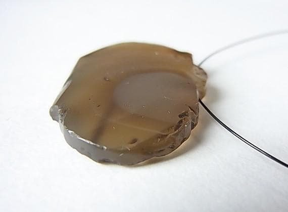 ★A1601★古代石 (203)　平玉 アゲートビーズ　瑪瑙　護符石　とんぼ玉