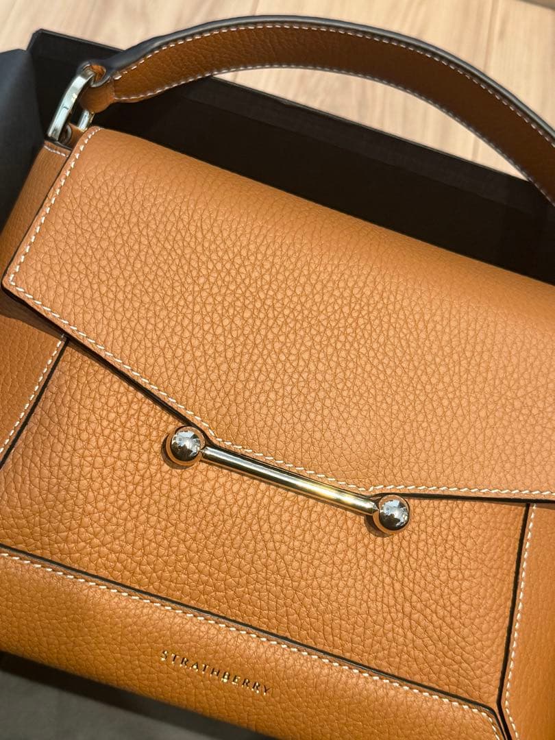 美品 STRATHBERRYストラスベリー モザイクバッグ　ブラウン