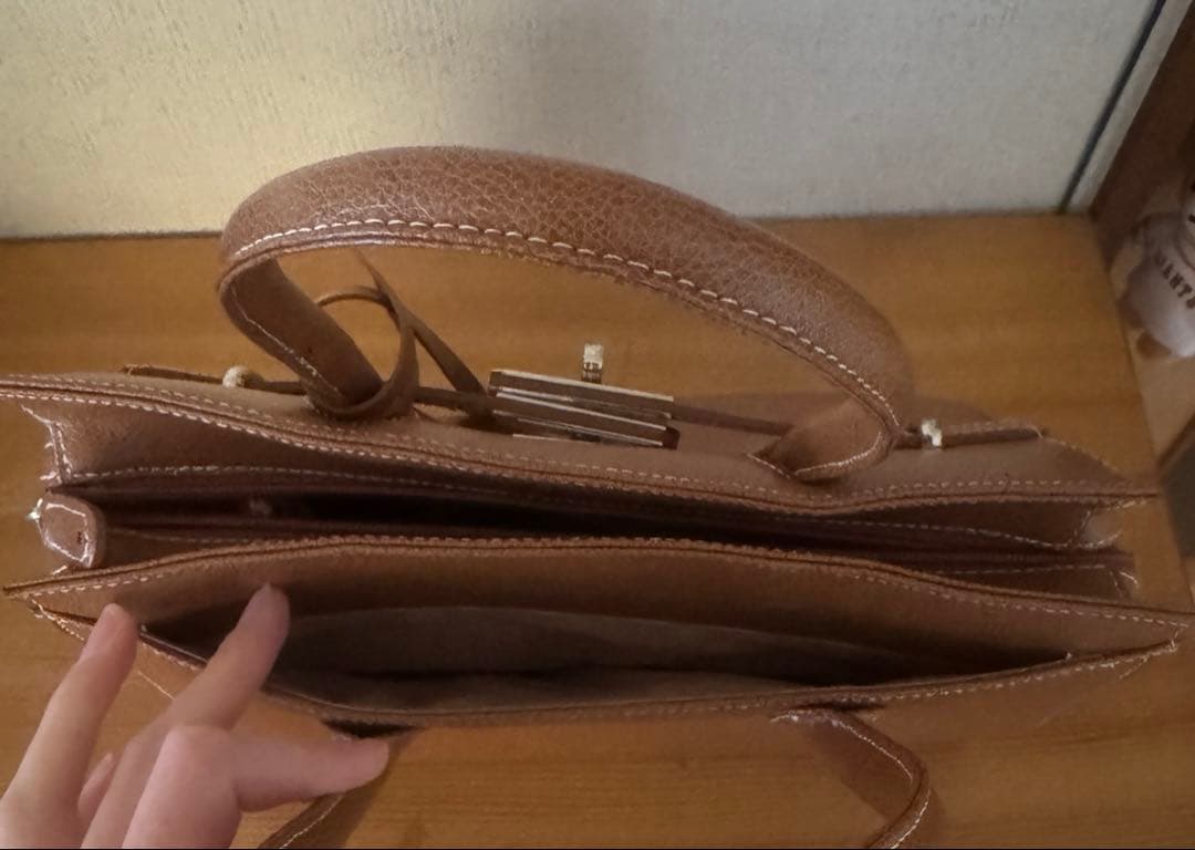 濱野 ハマノ HAMANO 本皮 ハンドバッグ