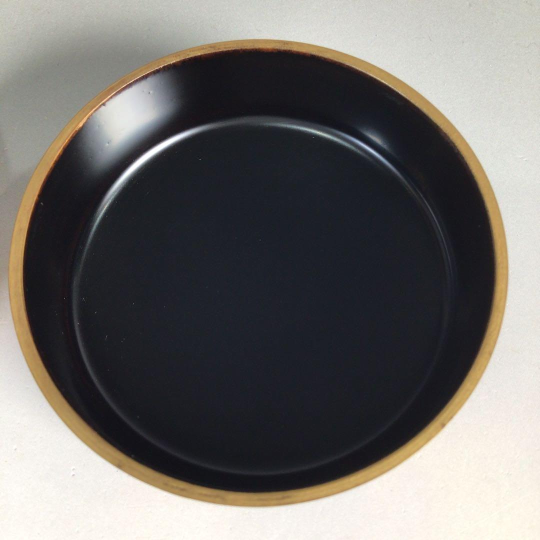 Ｎ５１９　棗　『塗師　哲山作』『溜塗』『遠山蒔絵』『中棗』　共箱　茶道具