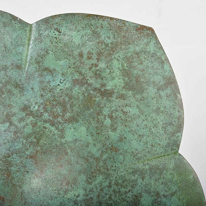 風炉師　藤井宗喜作　唐銅　桔梗口　花入　共箱　V　R7191B