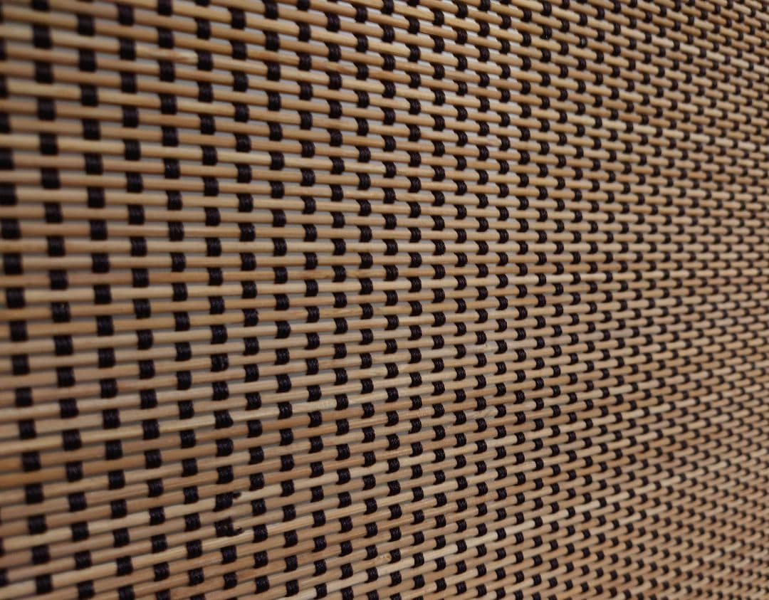 衝立　天然竹タペストリー調間仕切り衝立　パーテーション　変わり織り竹簾使用