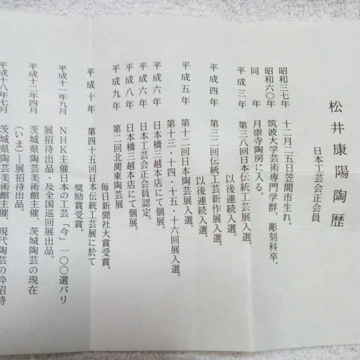 【練上鮮やか】松井康陽（父 人間国宝 松井康成）椋灰釉練上酒呑　ぐい呑み