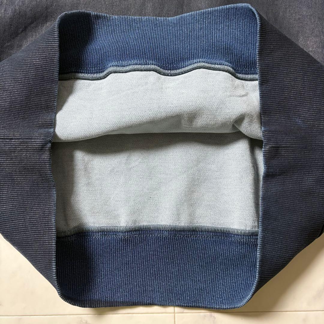 現行 DIESEL Dロゴ刺繍 デニム プルオーバー パーカー M タグ付属