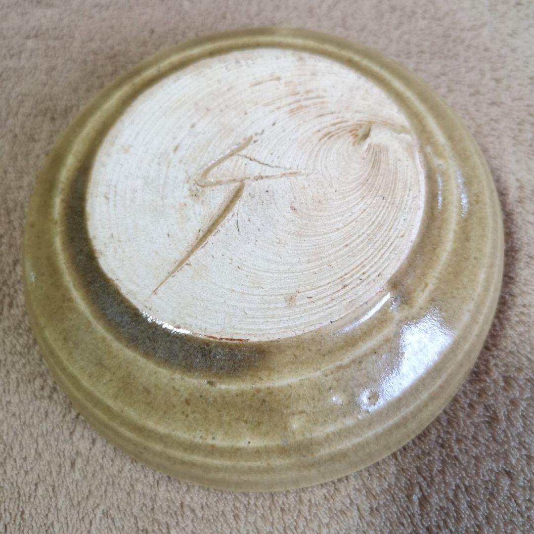 【陶器皿　水野敬子　工芸品】黄瀬戸　５枚　菓子皿　銘々皿　和食器　小皿