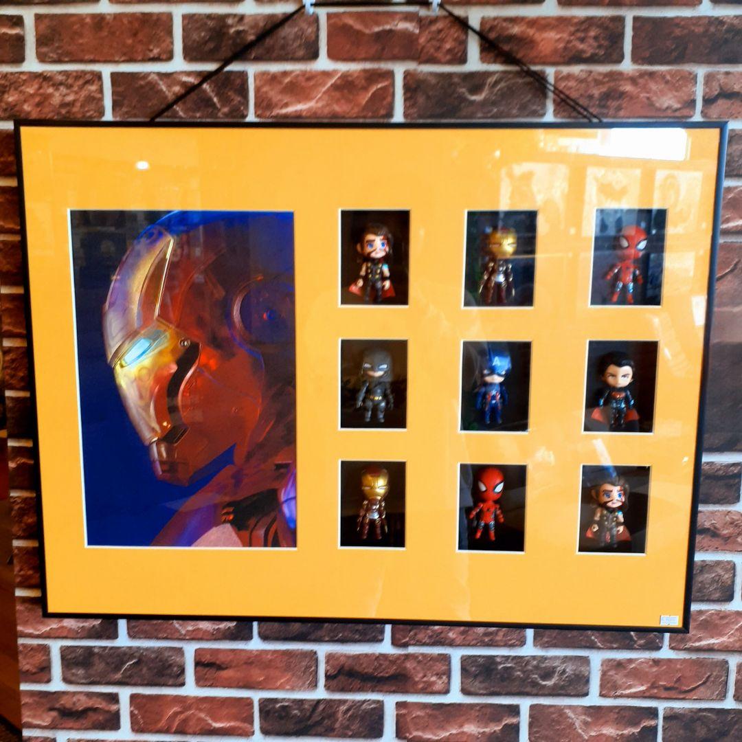 希少　アートパネル　MARVELCOMICS　マーベルヒーローズ　フィギュア付