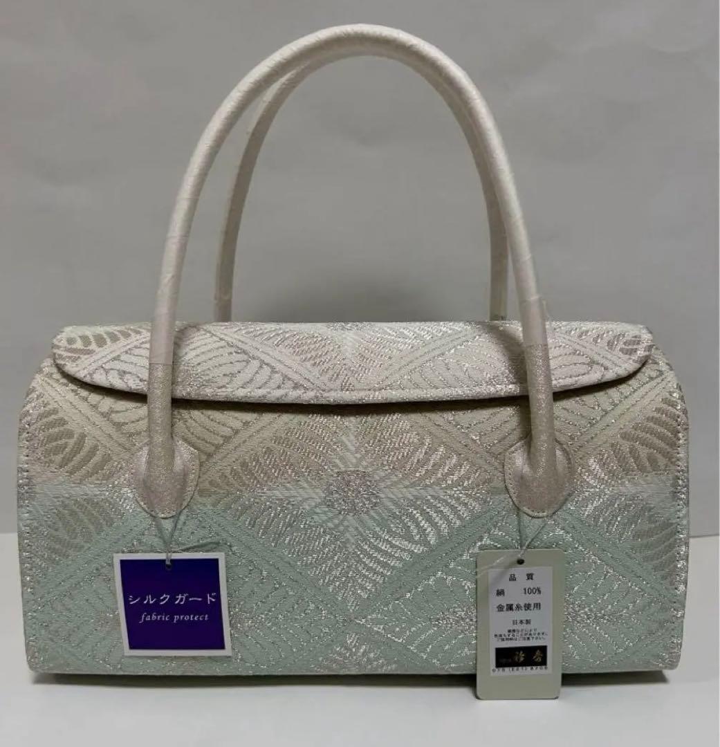 花！着物ようバック　かぶせバッグ　和装バック　あおりバック　利休バック