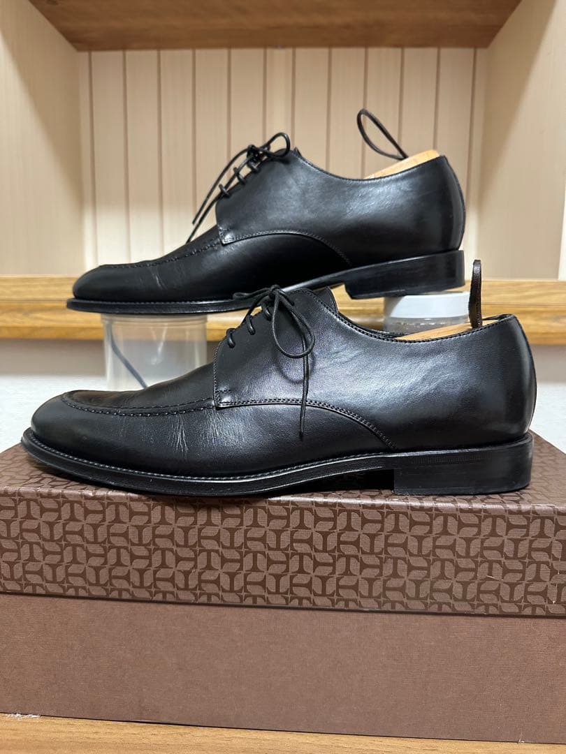 【美品】Ermenegildo Zegnaゼニア Uチップイタリア製51/2 黒