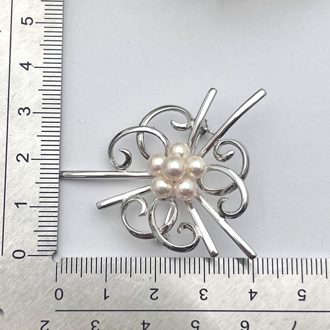 ☆美品☆ミキモト　パール　シルバー　ブローチ　皇室御用達ブランド