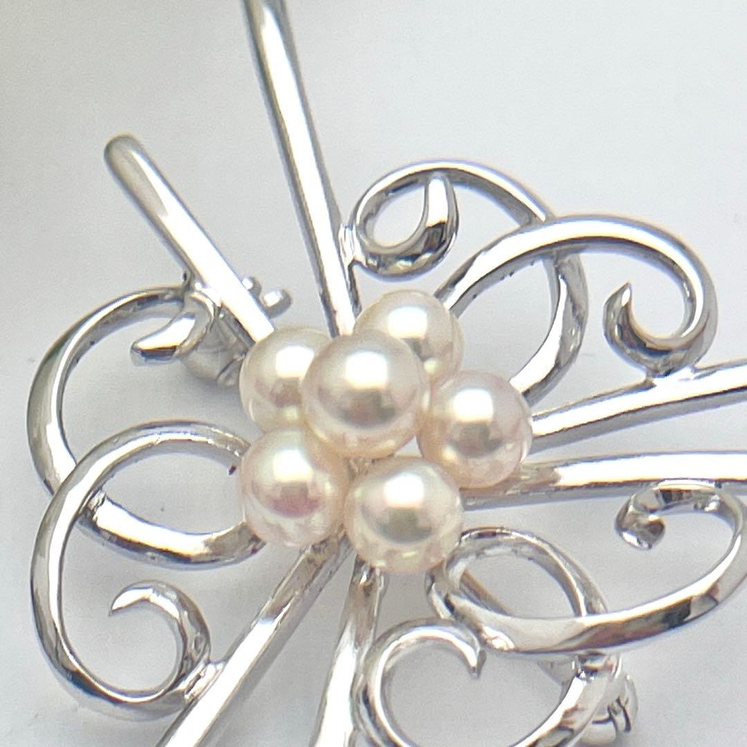 ☆美品☆ミキモト　パール　シルバー　ブローチ　皇室御用達ブランド