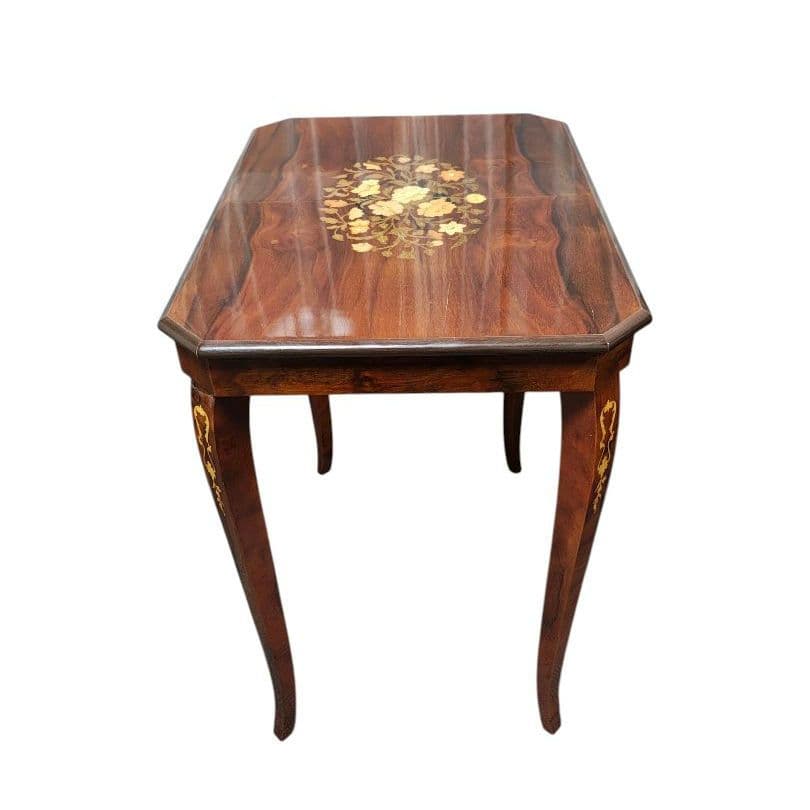 象嵌 猫脚サイドテーブル/飾り台/花台 アンティーク