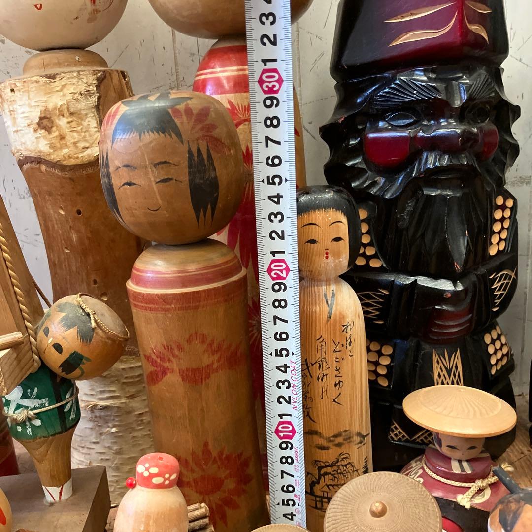 昭和レトロ 木製 こけし 小芥子 24体セット 伝統的なこけし人形セット