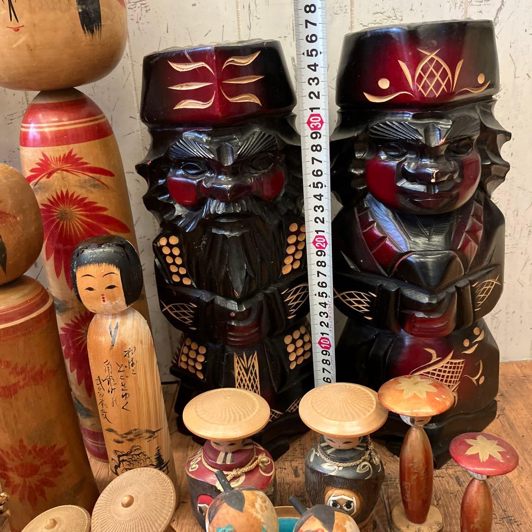 昭和レトロ 木製 こけし 小芥子 24体セット 伝統的なこけし人形セット