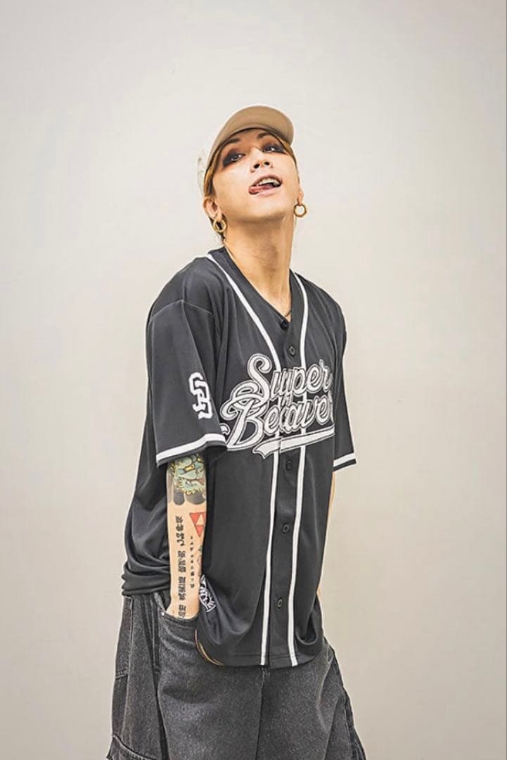 SUPER BEAVER ベースボールシャツ ブラック Mサイズ
