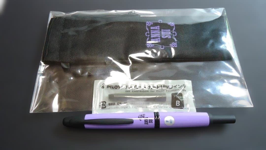 パイロット 万年筆 ANNA SUI 細字(F) 紫 ペンケース付【未使用】