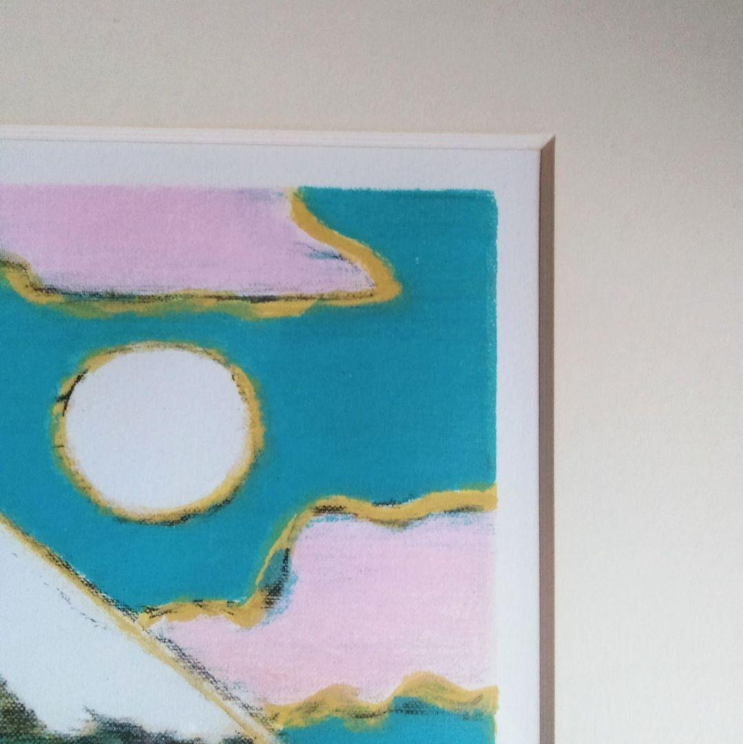 田崎広助　「白富士」リトグラフ　版画　絵画　真作　貴重な作品