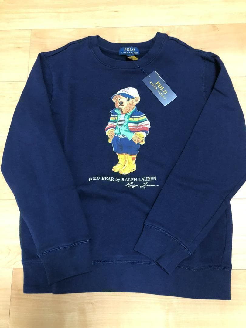 残り1枚2025新作新品ラルフローレン ポロベアトレーナーボーイズL160