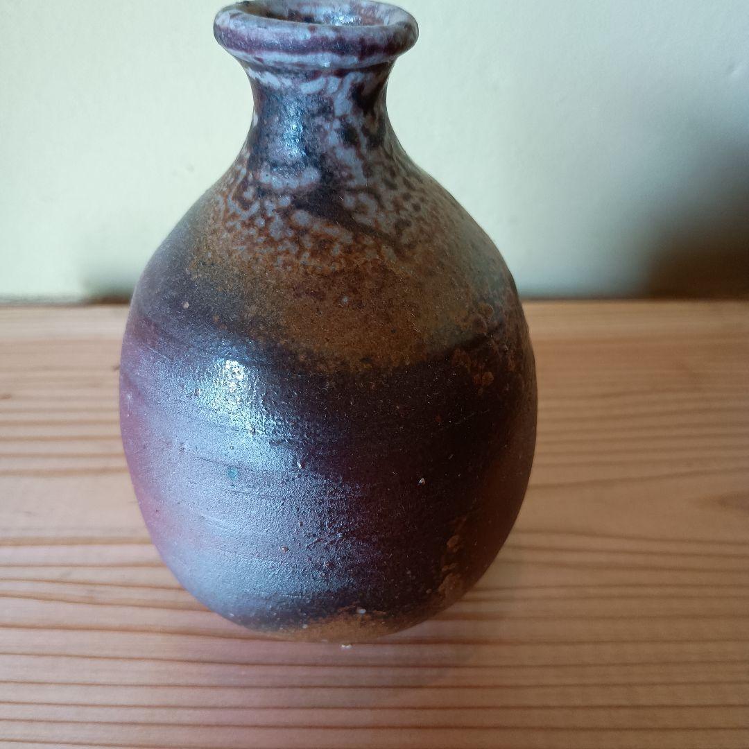 あ*様 人間国宝 藤原雄 作 備前　徳利　共箱　共布　栞 　窯変