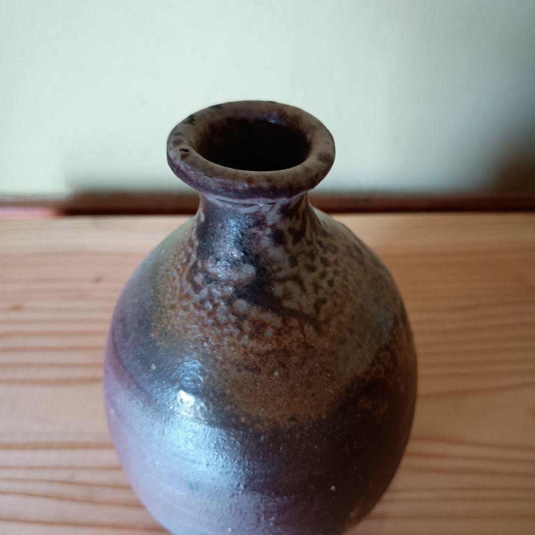 あ*様 人間国宝 藤原雄 作 備前　徳利　共箱　共布　栞 　窯変