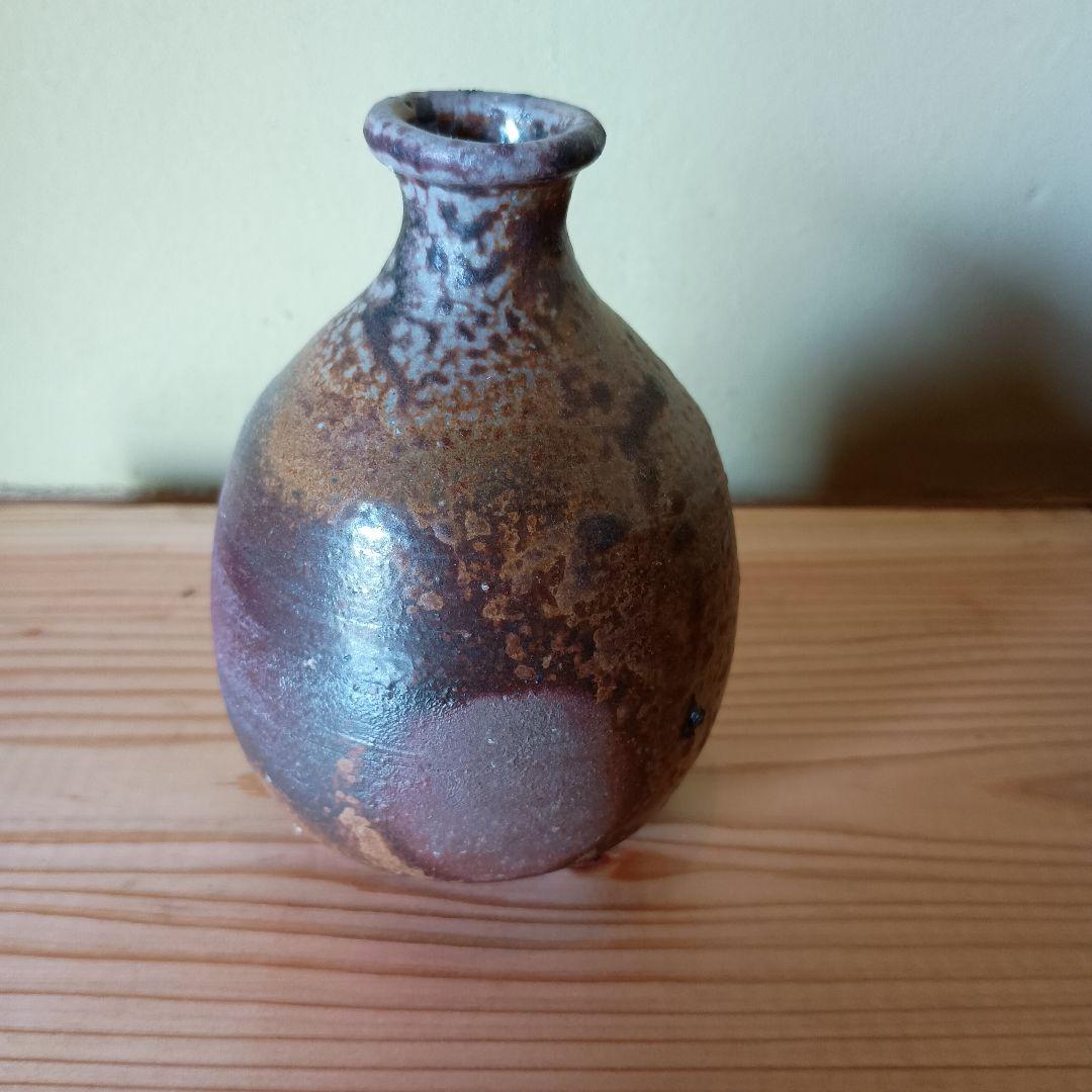 あ*様 人間国宝 藤原雄 作 備前　徳利　共箱　共布　栞 　窯変