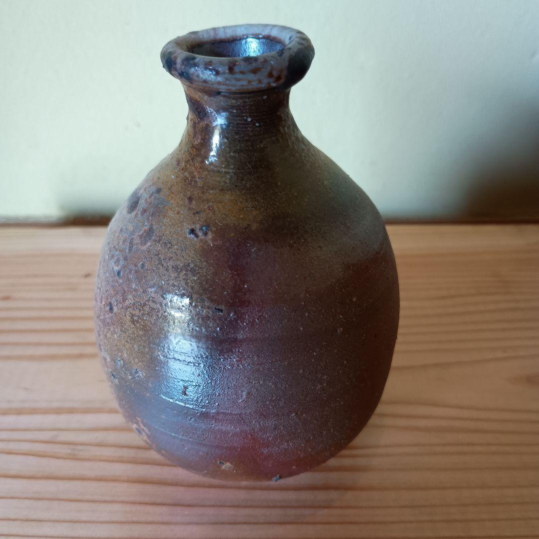 あ*様 人間国宝 藤原雄 作 備前　徳利　共箱　共布　栞 　窯変