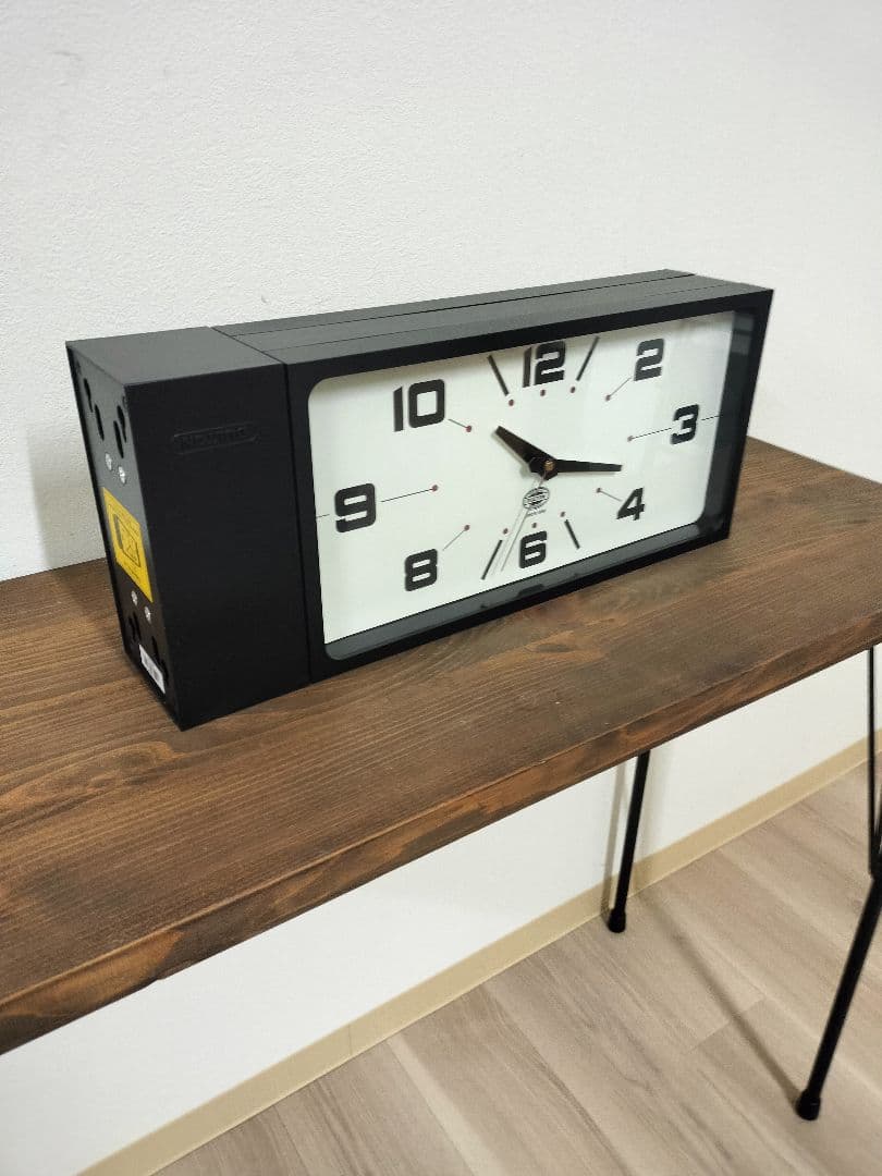 両面時計　ダブル　フェイス　クロック　レクタングル　H21ー0362BK