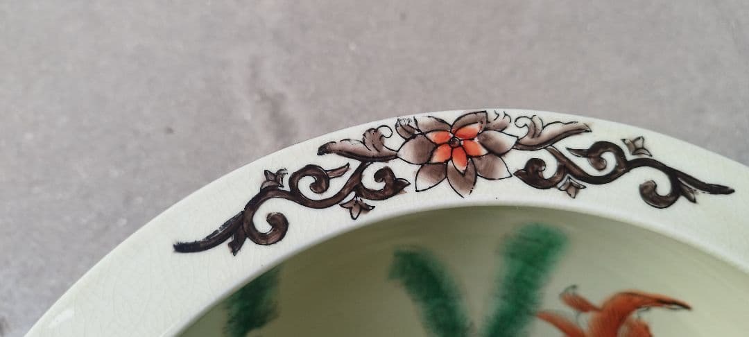 [希少】薩摩焼？九谷焼？　火鉢　金魚鉢　メダカ鉢　アンティーク　骨董品　時代物