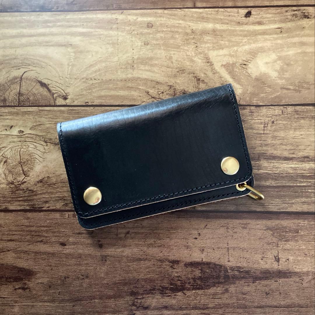 【お札を折らずに収納】姫路レザー トラッカーウォレット150（ミドル）2.5層