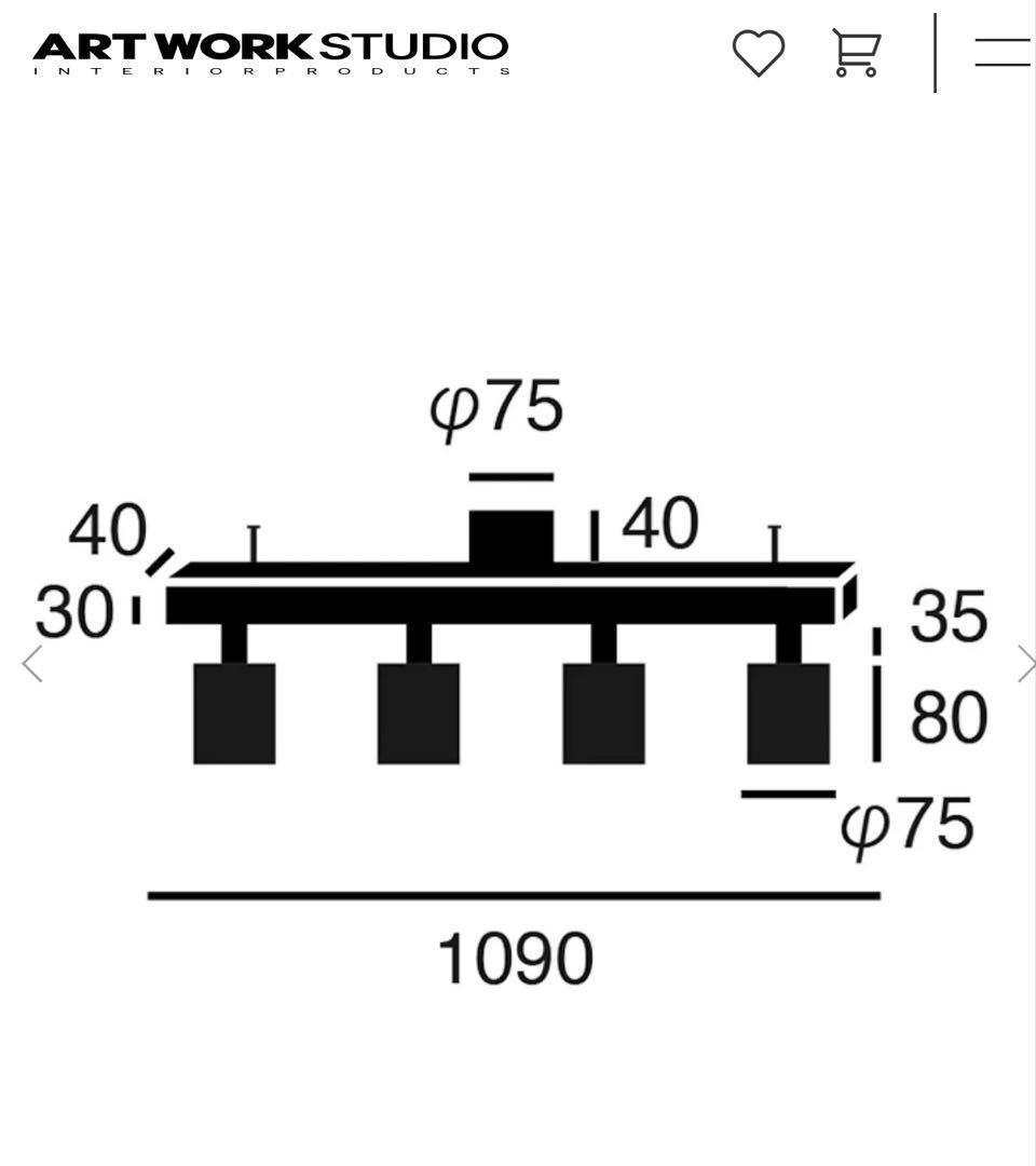 美品 アートワークスタジオ グリッド4 ダウンライト　ブラック