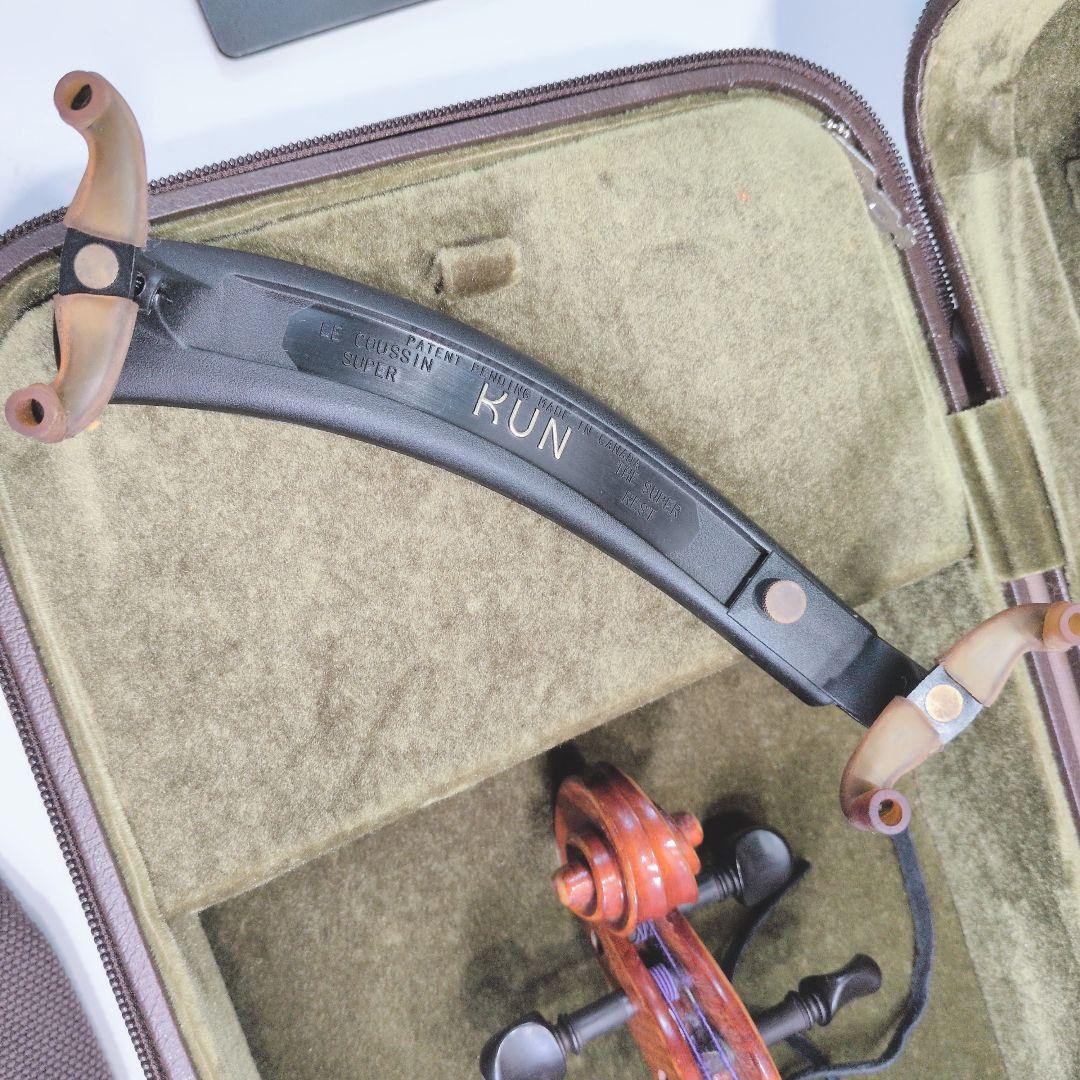 P578 Franz Sandner バイオリン 弓 肩当て ケース付 ドイツ製