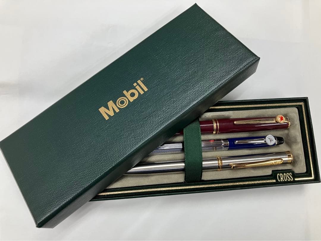 モービル石油　クロスボールペン　３本セット