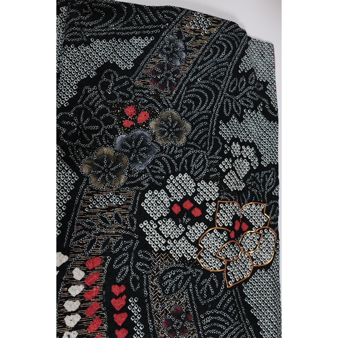 人気総絞り！振袖6点セット■丈168.5cm帯新品帯締めフルセット成人式NI27