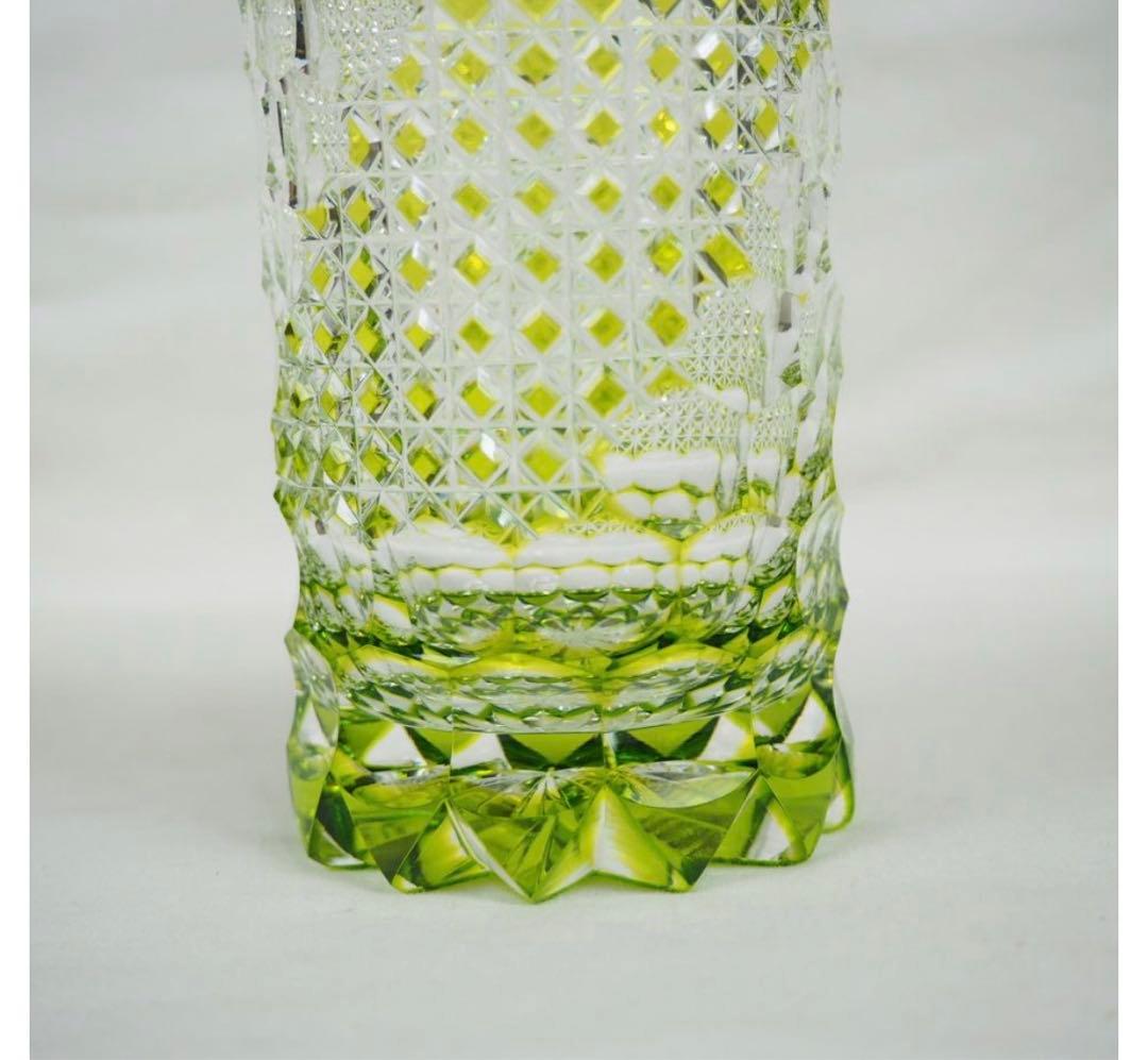 送料無料　伝統工芸士篠崎清一作　江戸切子グラス2点　篠崎硝子