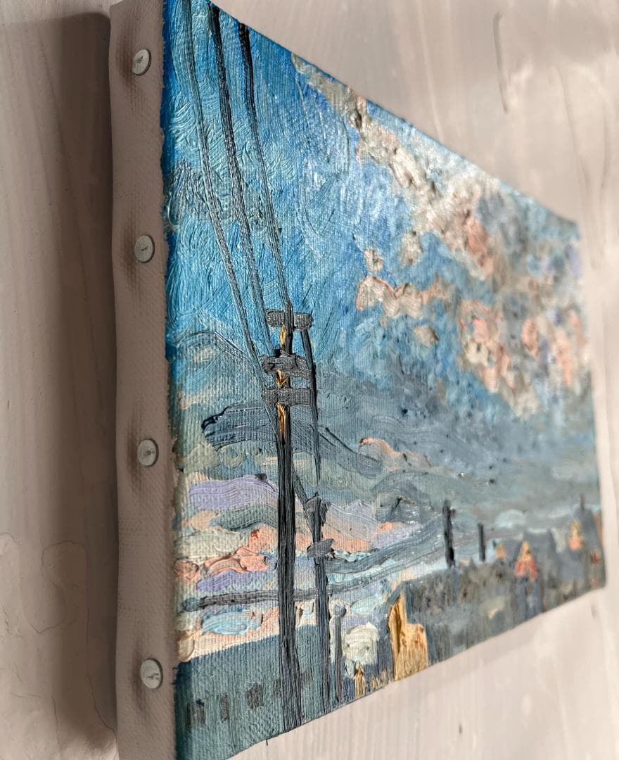 16×23㎝「朝の空6」サムホール・油彩・原画