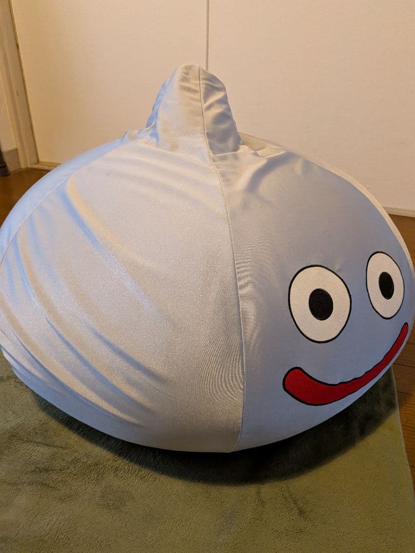 スライム ビーズクッション グレー シルバー