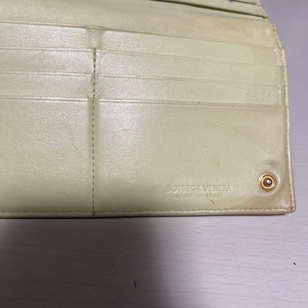 リ*コ様 ヴォッテガヴェネタイエローライムイエロー長財布中古カード入れか小銭入れ