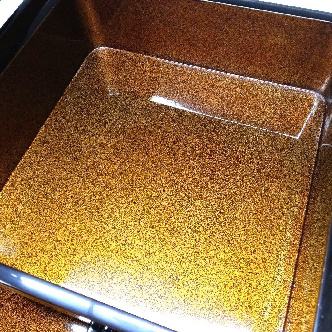 能登輪島塗 前田漆器謹製 極上 総菊詰沈金 五段重箱 蓋二枚 漆塗り天然木 大型