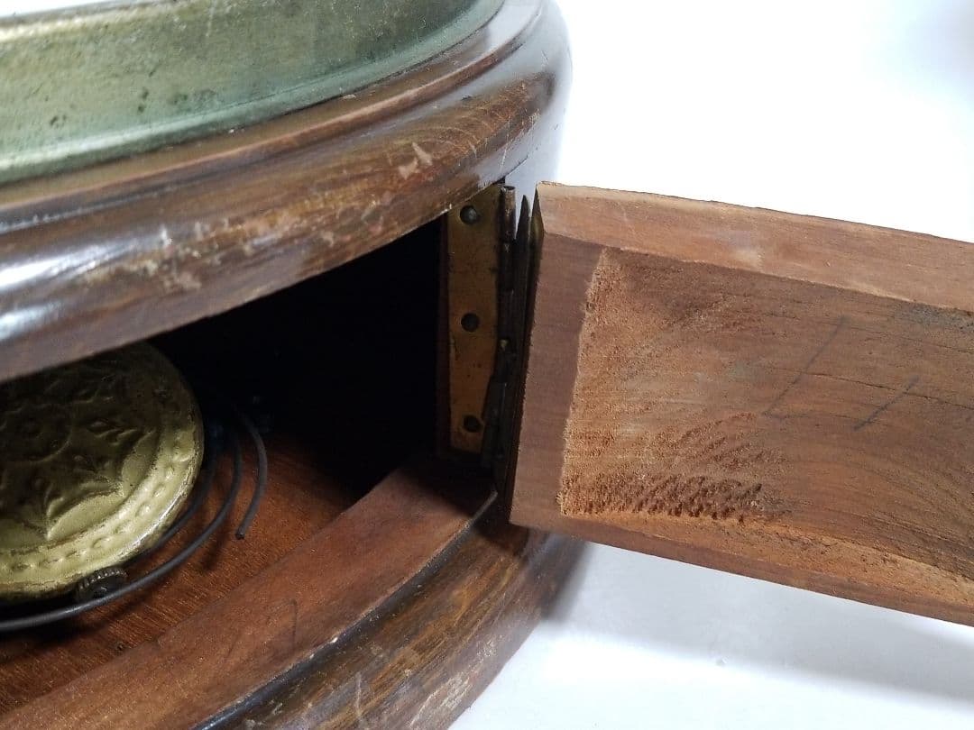 OWARITOKEI 尾張時計 昭和レトロ アンティーク 丸型 柱時計 掛時計